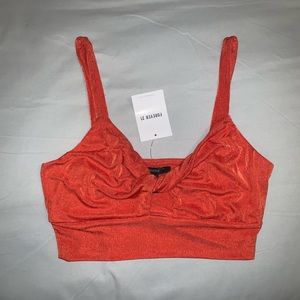 Forever 21 orange crop top